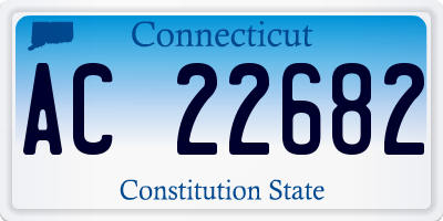 CT license plate AC22682