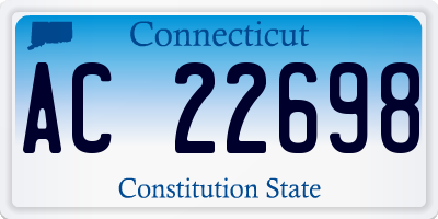 CT license plate AC22698