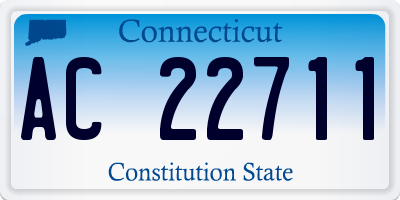 CT license plate AC22711