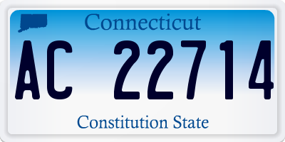 CT license plate AC22714