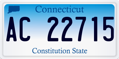 CT license plate AC22715