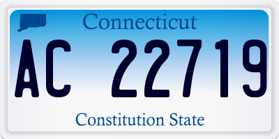 CT license plate AC22719