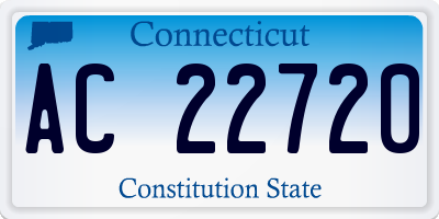 CT license plate AC22720