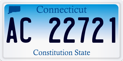 CT license plate AC22721