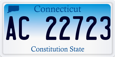 CT license plate AC22723