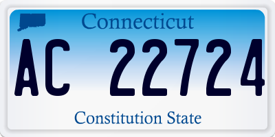 CT license plate AC22724
