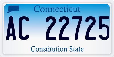 CT license plate AC22725