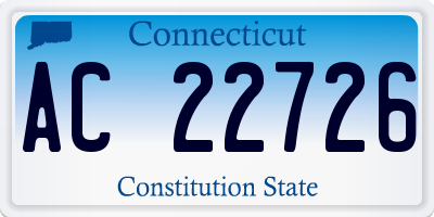 CT license plate AC22726