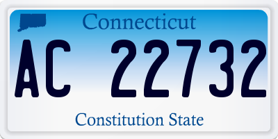 CT license plate AC22732