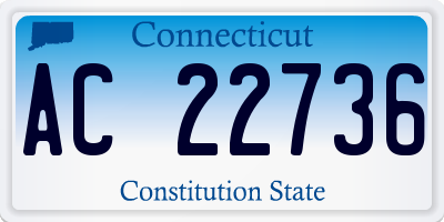 CT license plate AC22736