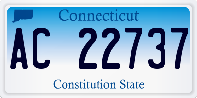 CT license plate AC22737