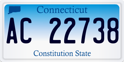 CT license plate AC22738