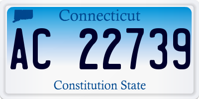 CT license plate AC22739