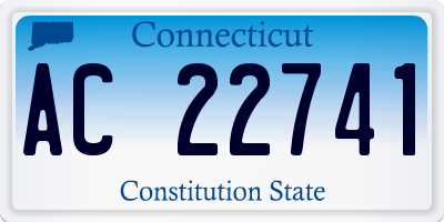 CT license plate AC22741