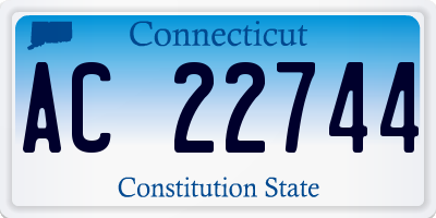 CT license plate AC22744