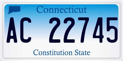 CT license plate AC22745