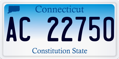 CT license plate AC22750
