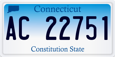 CT license plate AC22751