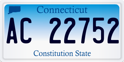 CT license plate AC22752