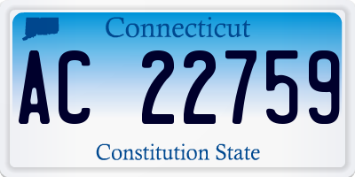 CT license plate AC22759