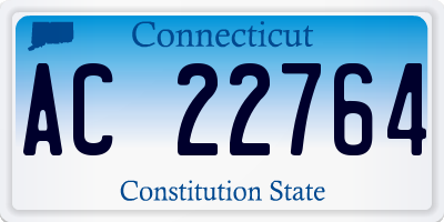 CT license plate AC22764