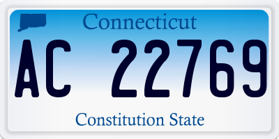 CT license plate AC22769