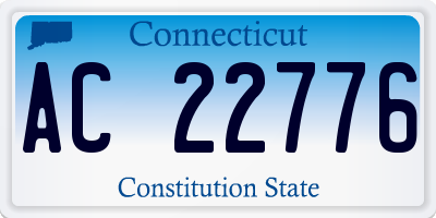 CT license plate AC22776