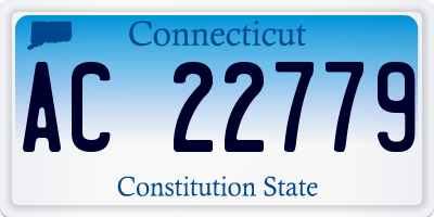 CT license plate AC22779