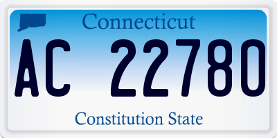 CT license plate AC22780