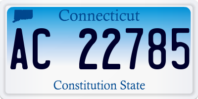 CT license plate AC22785
