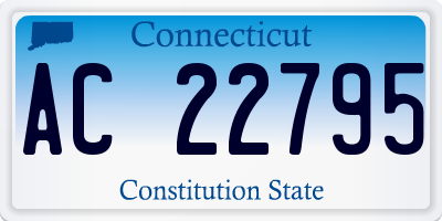 CT license plate AC22795