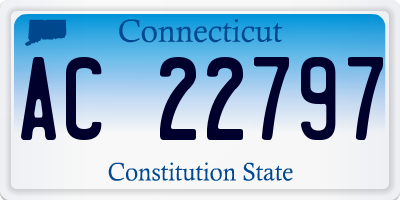 CT license plate AC22797
