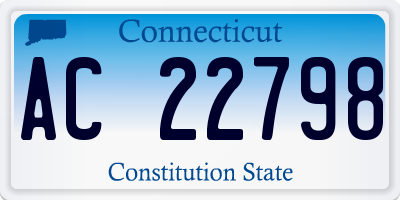CT license plate AC22798