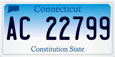 CT license plate AC22799