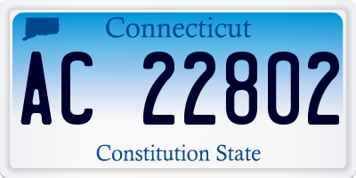 CT license plate AC22802