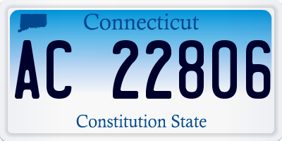 CT license plate AC22806