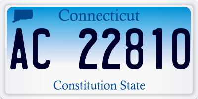 CT license plate AC22810