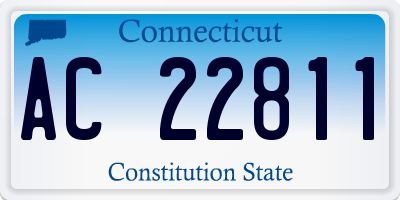 CT license plate AC22811