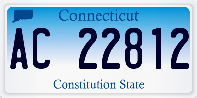 CT license plate AC22812