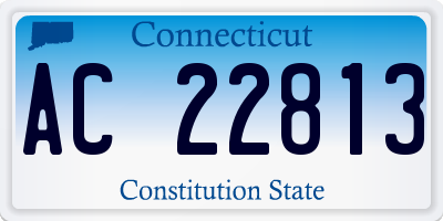 CT license plate AC22813