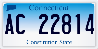 CT license plate AC22814