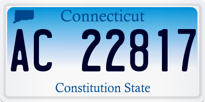 CT license plate AC22817