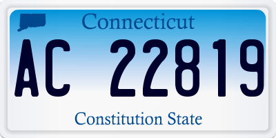 CT license plate AC22819