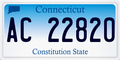 CT license plate AC22820