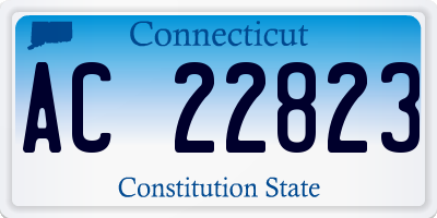 CT license plate AC22823