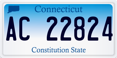 CT license plate AC22824