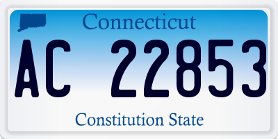 CT license plate AC22853
