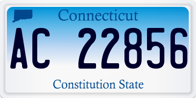 CT license plate AC22856