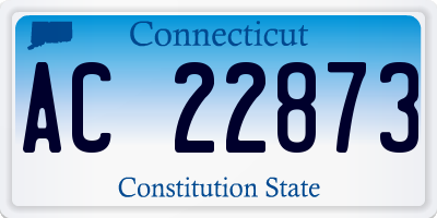 CT license plate AC22873