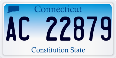 CT license plate AC22879